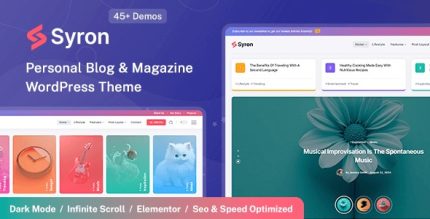 Syron – Personal Blog & Magazine WordPress Theme