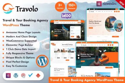 Travolo – Travel & Tour Booking WordPress Theme