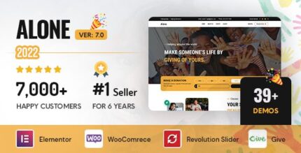 Alone Theme – Charity Multipurpose Non-profit WordPress Theme